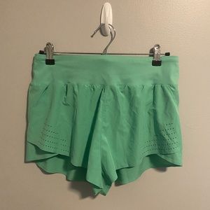 NEON GREEN ATHELTIC SHORTS